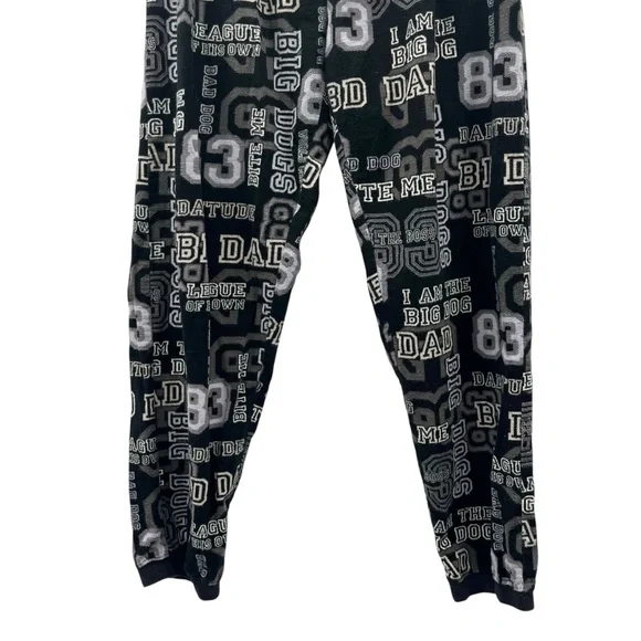 Big Dogs Black and White Graphic Lounge Pants Size Large - Picture 3 of 6